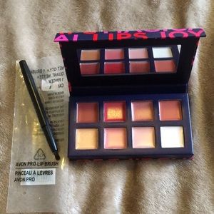 Avon True Color Lip Color Set of 8 and Avon Pro Lip Brush